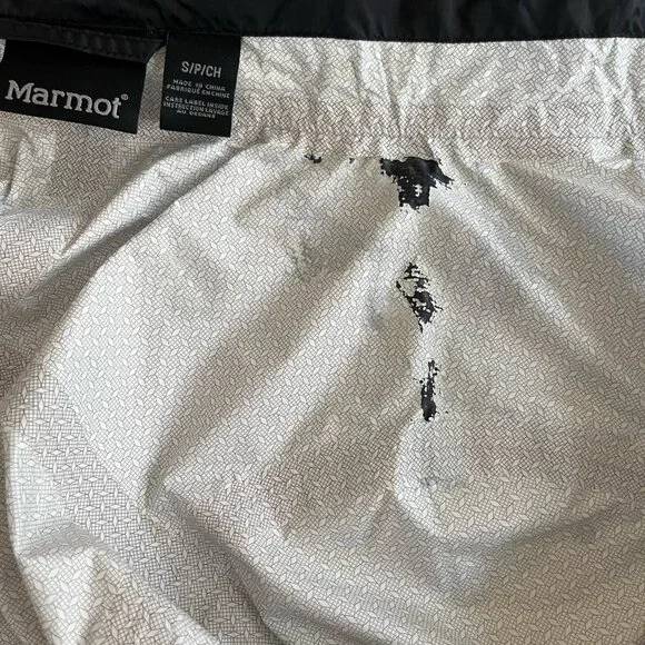 Marmot Women's PreCip Eco Jacket Size S Black Waterproof Taped Seams Hood - Picture 12 of 13